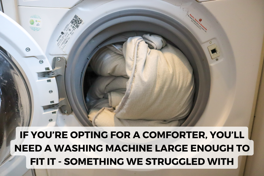 washing a comforter